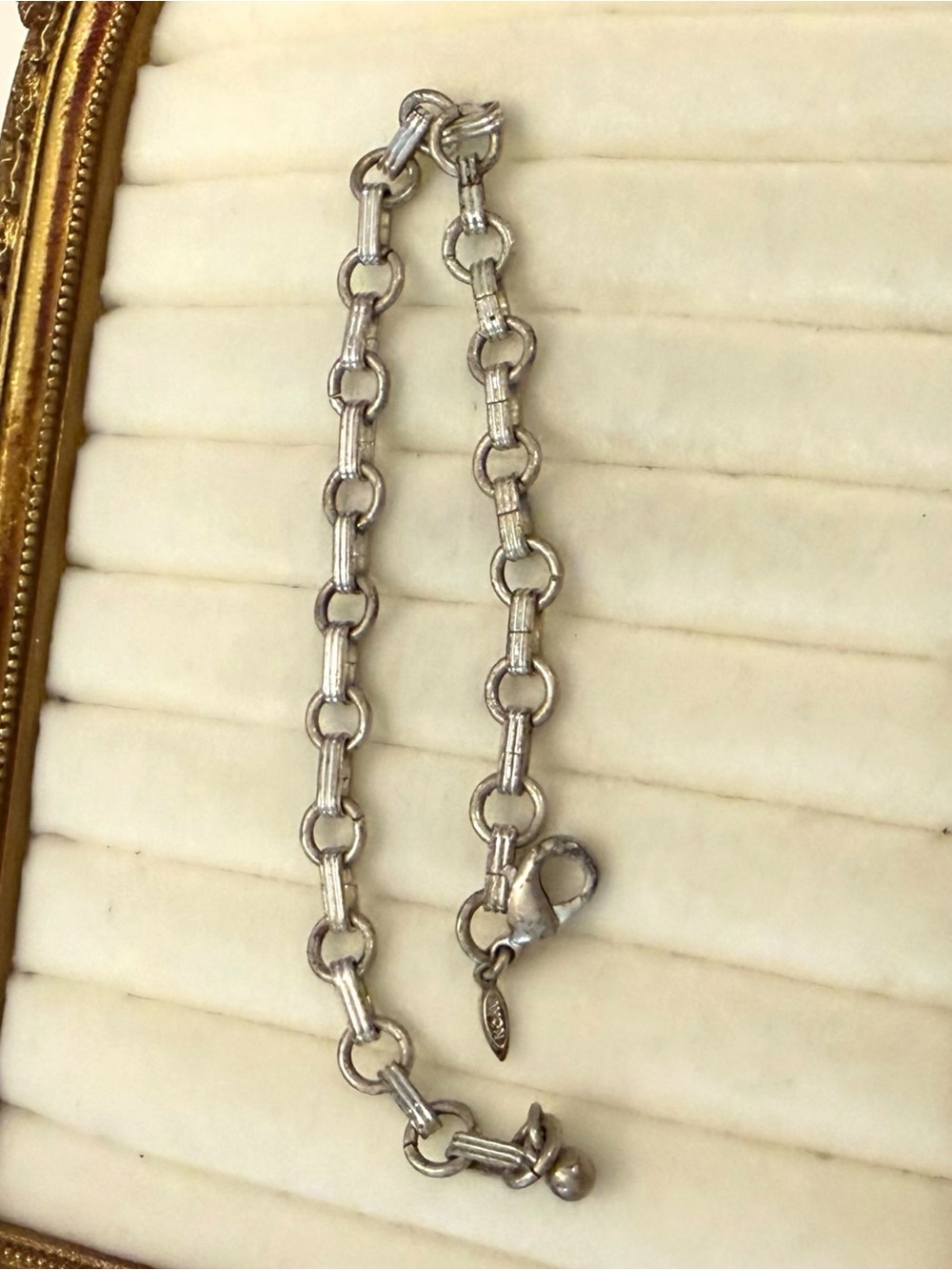 Vintage Avon Silvertone‎ Link Chain Bracelet 7.5" Whimsigoth Punk Retro
